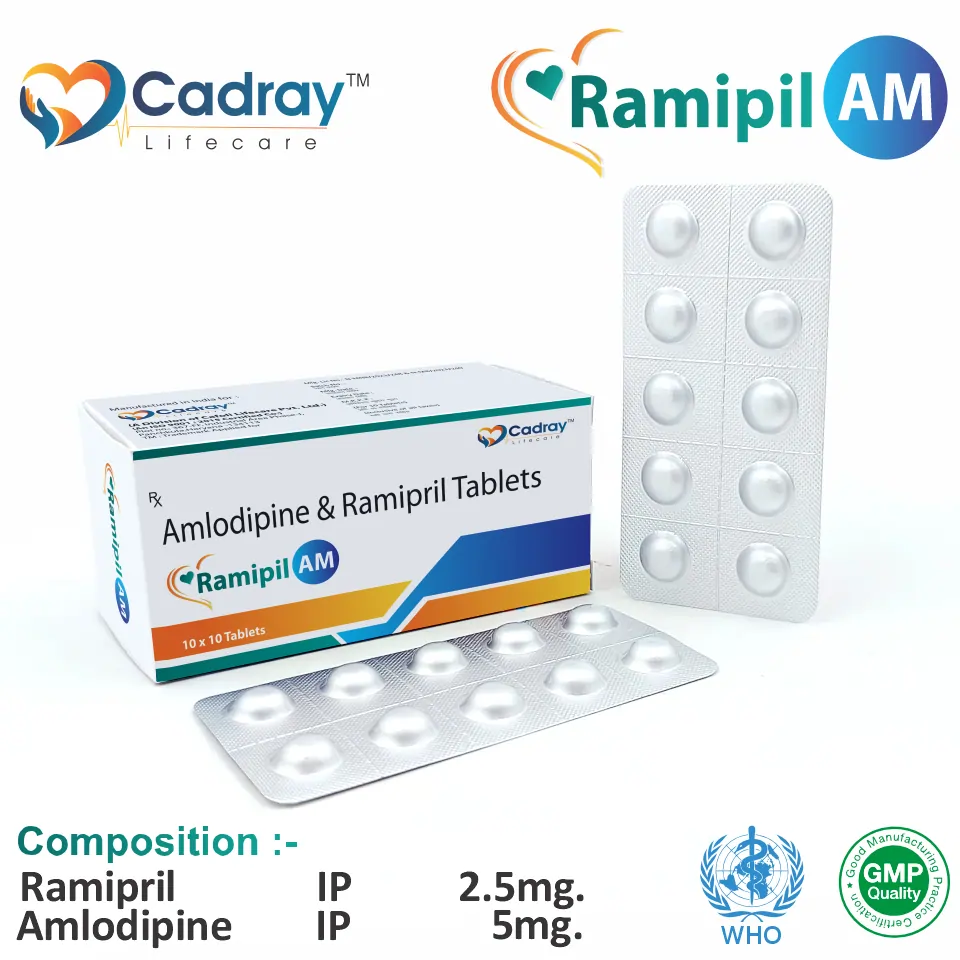 Ramipril 2.5mg + Amlodipine 5mg Tablet | Ramipril-A 2.5/5 in PCD Pharma Franchise
